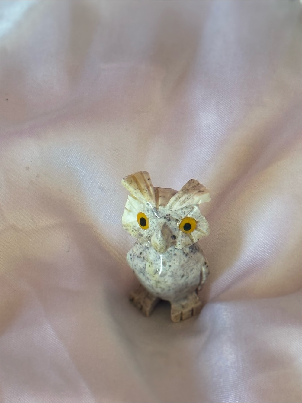 Carved Crystal Stone Owl Figurine | Mini Owl Spiritual Gift Decor